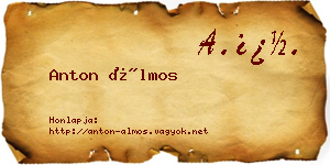 Anton Álmos névjegykártya